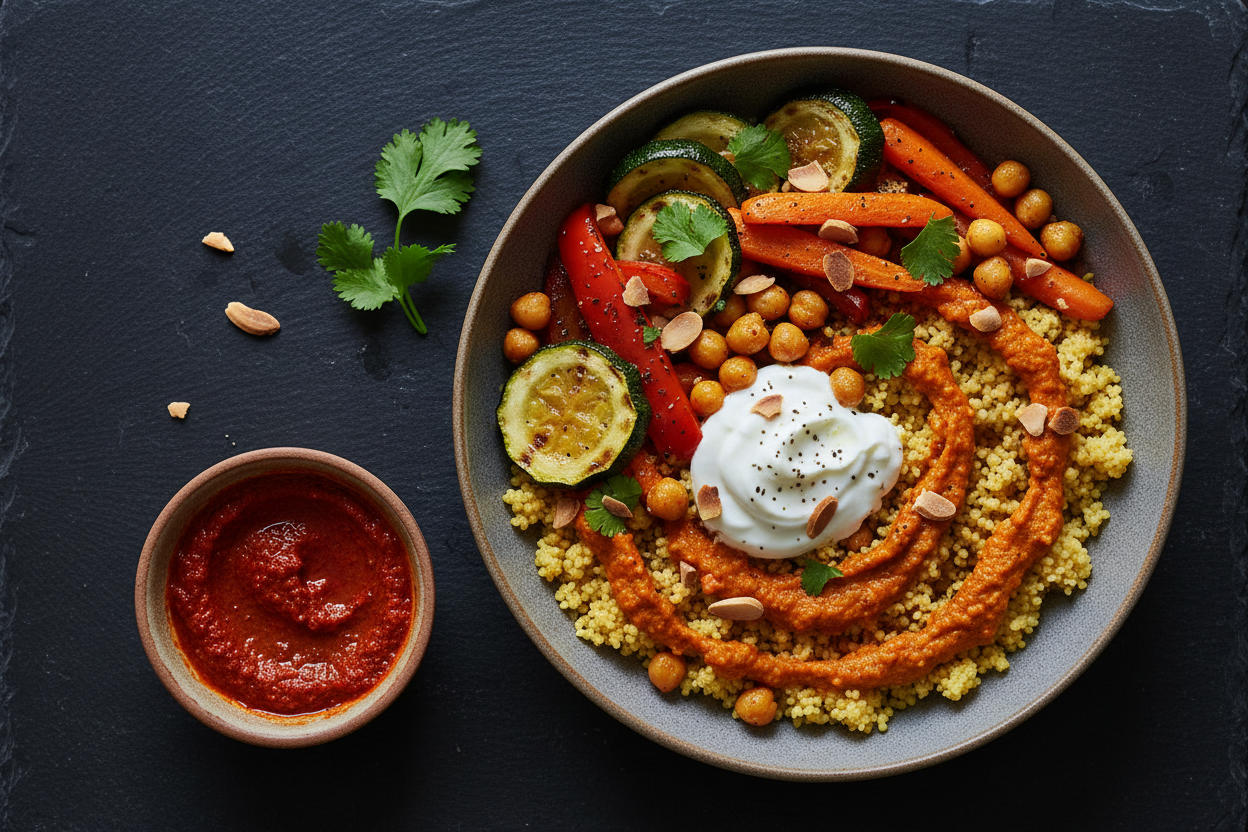 Cuscús con Harissa: sabor del norte de África en tu mesa