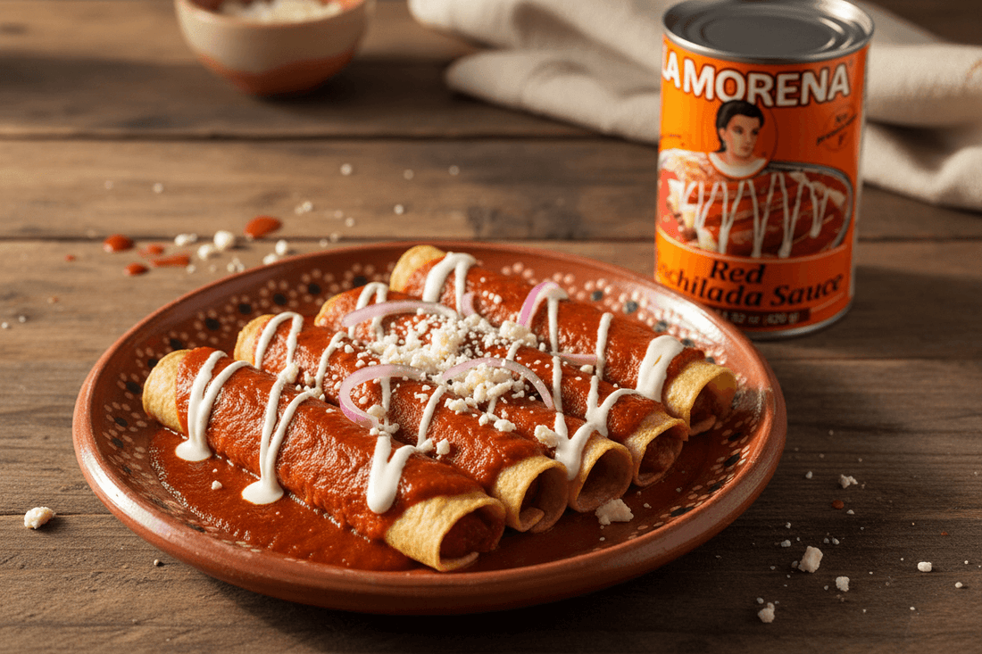 Enchiladas Rojas Clásicas con Salsa La Morena