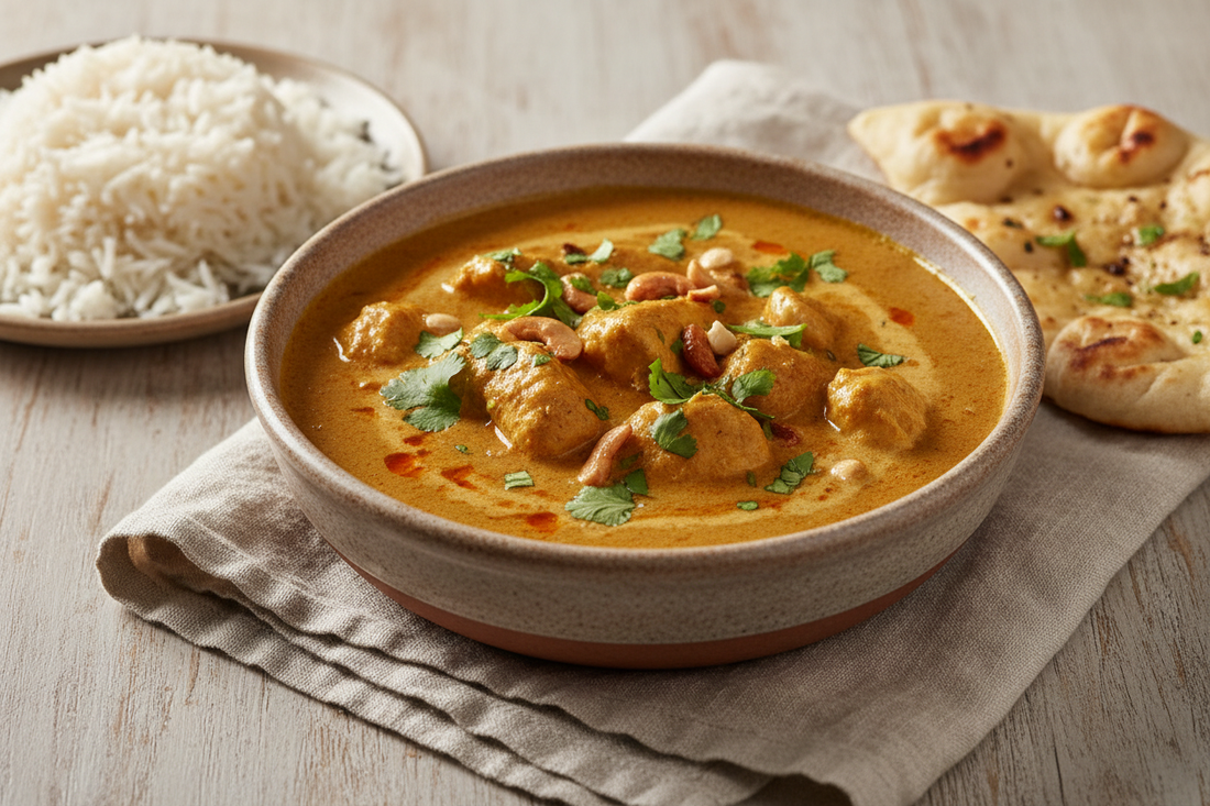 Pollo Korma: el curry indio suave, cremoso y lleno de aroma