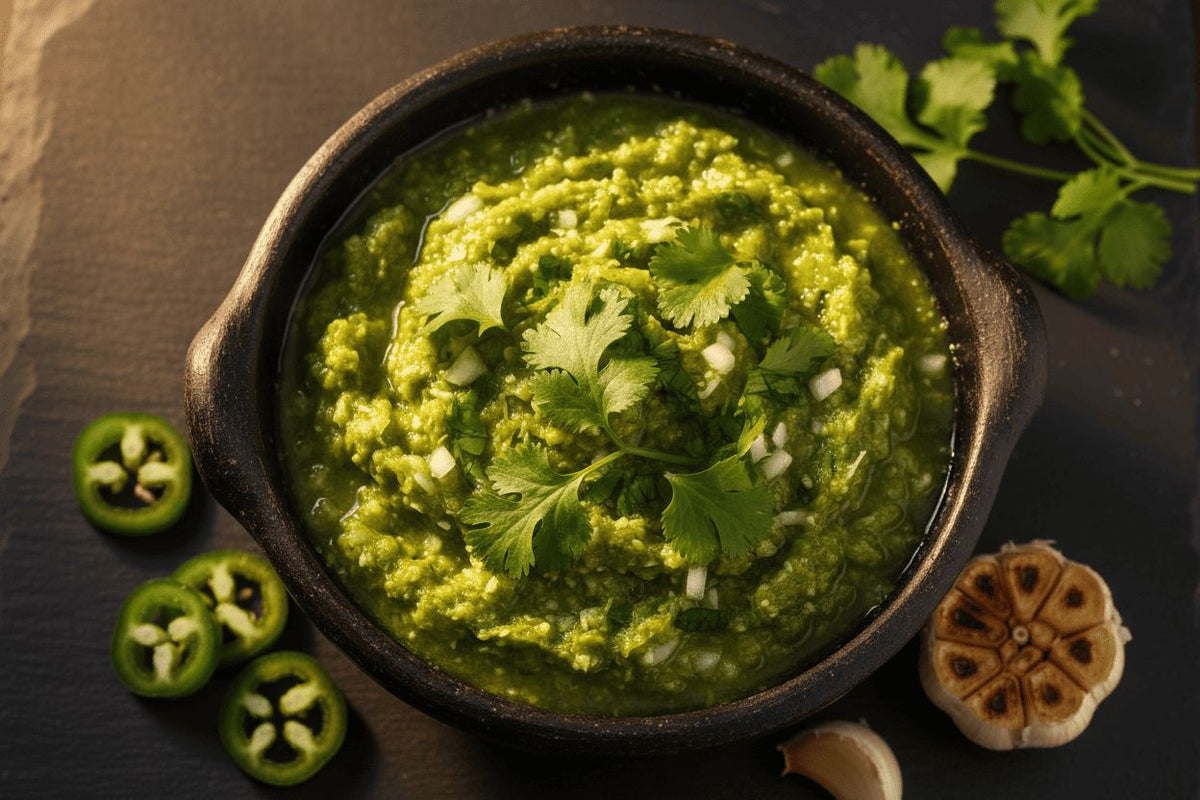 Salsa mexicana verde casera: fresca, ácida y con el picante justo