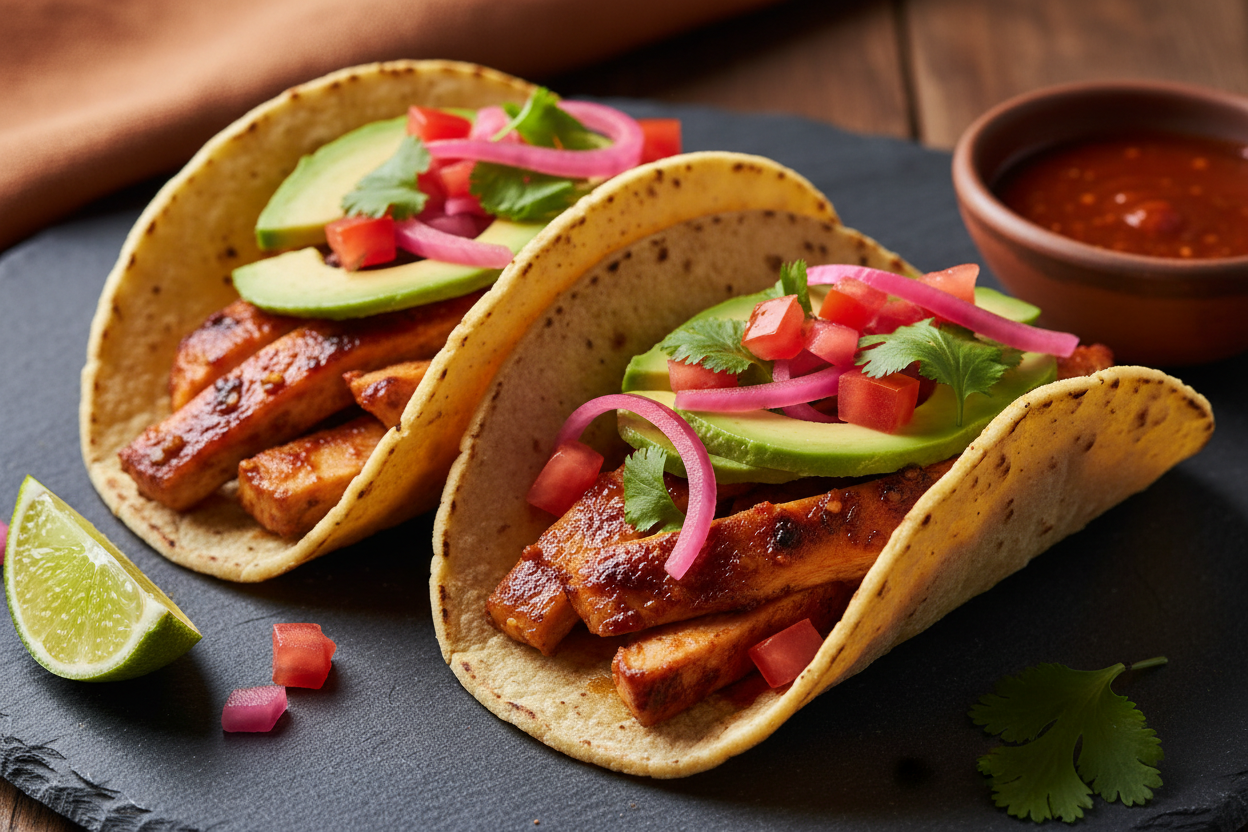 Tacos mexicanos con salsa chipotle: ahumados, picantes e irresistibles