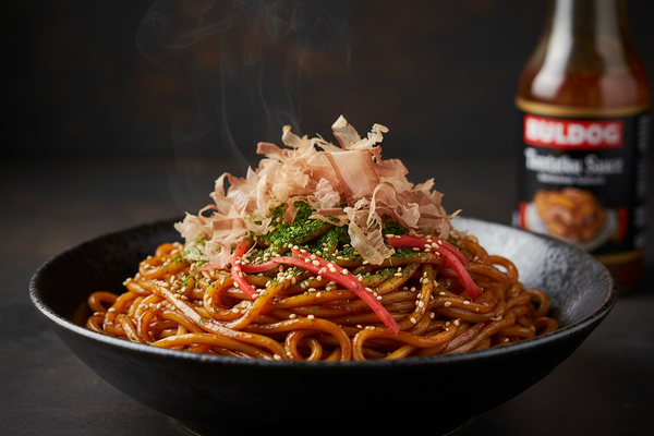 Yakisoba japonés con salsa Tonkatsu: el street food de Japón en casa
