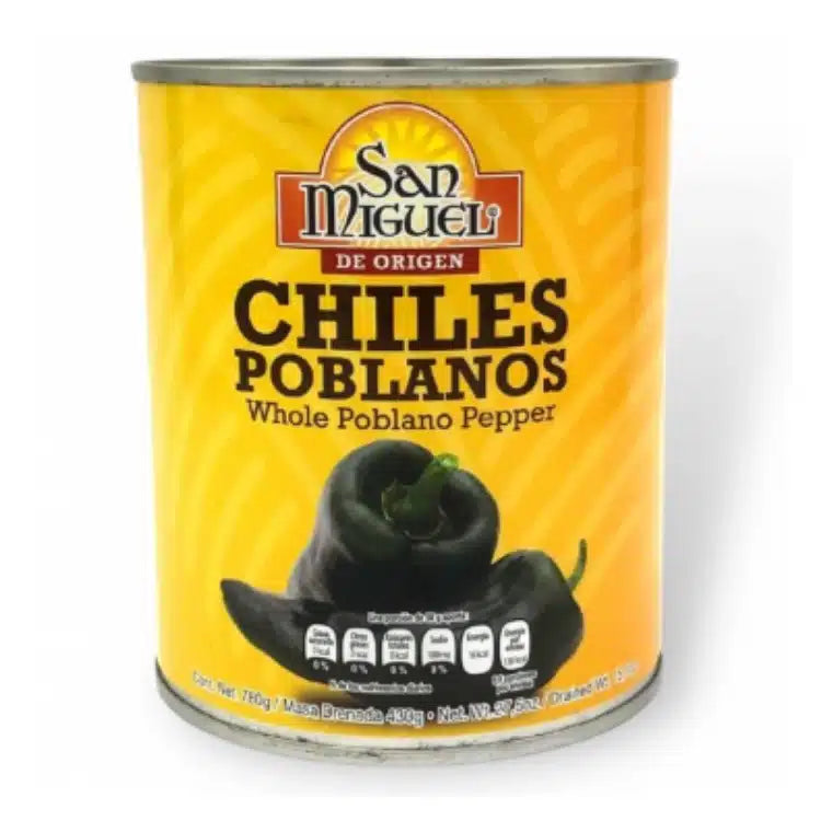 Chiles Poblanos Enteros San Miguel 780g